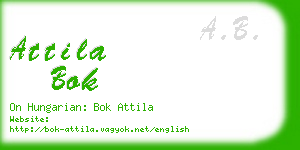 attila bok business card